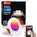 Lumary Foco Empotrable LED Downlight - 5W WiFi Inteligente Downlight LED Techo Color Ajustable 2700K-6500K Blanco Cálido/Frío RGBWW Rotable Ojos de Buey de LED,Compatible con Alexa/Google Home (1PCS)
