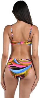 La Blanca Womens Over The Shoulder Wrap Bikini Swimsuit Top