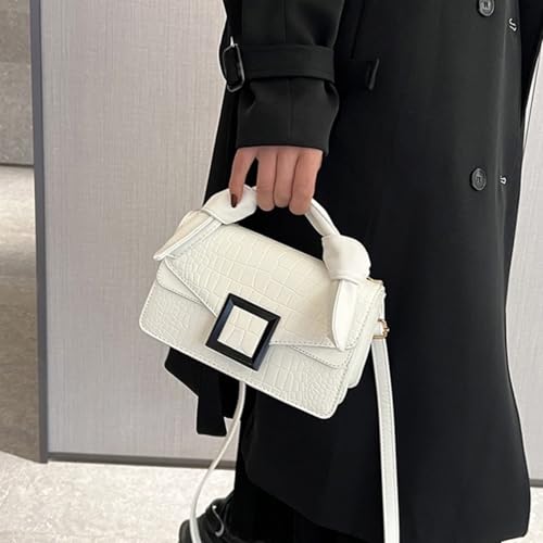 Image of Women Vegan Leather Evening Handbag Crocodile Pattern Handle Clutch Purse Cross Body Envelope Bag
