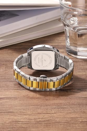 Image of Daniel Hechter Paris Bercy Collection Analog Quartz Watch for Men with Square Dial, Day-Date Display, Crystal Hour Markers and Stainless Steel Strap - DHM1053