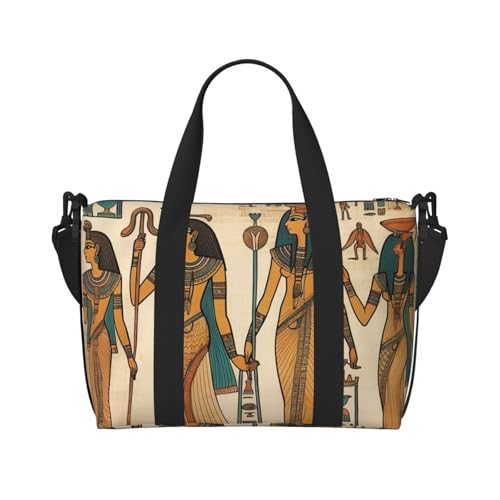 Sports Gym Bag for Women Men Travel Duffel Bag Tote Weekender Bag Carry on Overnight Bag for Travel Swimming Fitness Workout Sports Women in ancient egypt Duffle Bag
