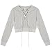 EFINNY Women Casual Long Sleeve Crop Tops Lady Blouse Short Cotton Sweatshirt