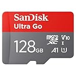 SanDisk 128GB Ultra Go Tarjeta Micro SDXC + Adapta...: AMPLIACIÓN FÁCIL DEL ALMACENAMIENTO: Inserta una tarjeta SanDisk Ultra Go microSD UHS-I en tus teléfonos inteligentes y tabletas Android, ordenadores portátiles Windows y Chromebook para ampliar fácilmente el espacio de almacenamiento. TUS CONTENIDOS...