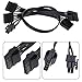 TOPFROP Host Case Mainboard 6Pin to 4 Port 4Pin Power Cable Adapter Splitter Easy Installation for Desktop Servers Maintenance