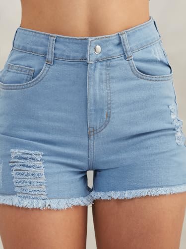 Image of Dolce Crudo Women's High Rise Denim Shorts - Relaxed Fit