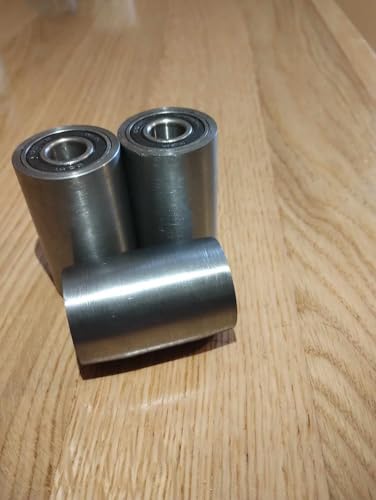 Rouleaux pour ponceuse à bande 75mm en acier S235 poli lot de 3