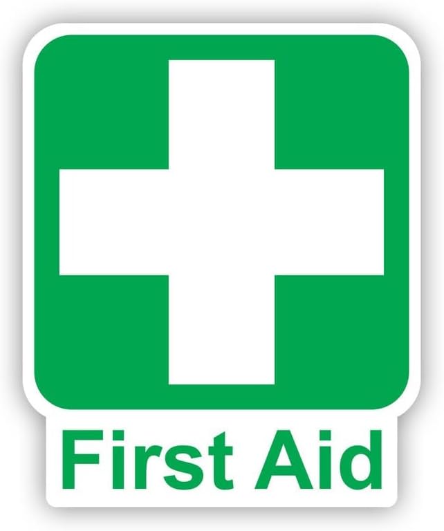 First Aid Sticker - Decal - American Made - UV Protected oh&s Occupational Health and Safety Public Safety - LLS