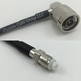 6 inch RG188 N MALE ANGLE to FME FEMALE Pigtail Jumper RF coaxial cable 50ohm Quick USA Shipping