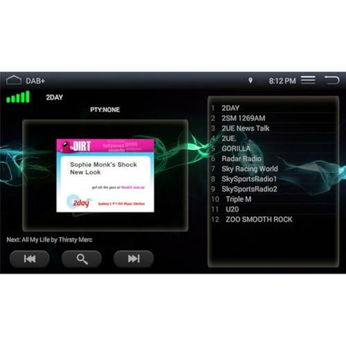 Antenne réceptrice autoradio Android avec liste de logos automatique