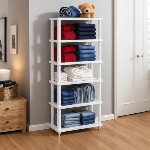 Image of VIPEK Foldable Wardrobe for Clothes, Cloth Organizer for Storage with 6 Shelves, Multipurpose Clothes Rack for Home & Bedroom (6 Layer)