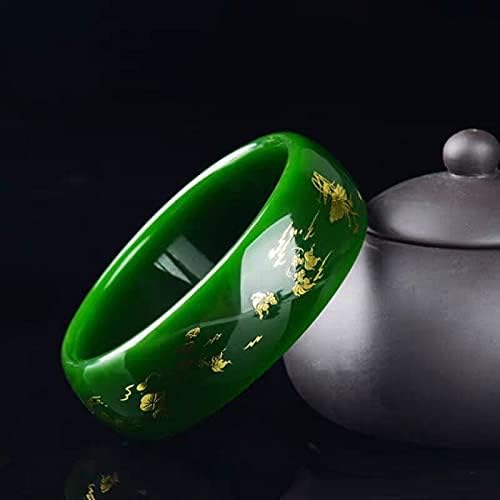 Bracelet en jade naturel pour femme, le cadeau en jadéite idéal avec sa breloque - 4