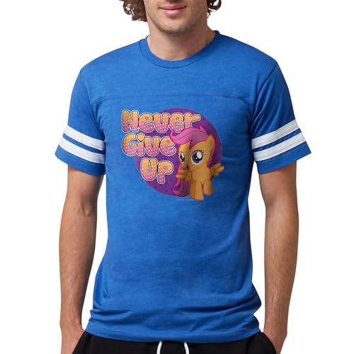 CafePress MLP Scootaloo Never Give Up Mens Football Shirt Men's Football T-Shirt Royal Blue