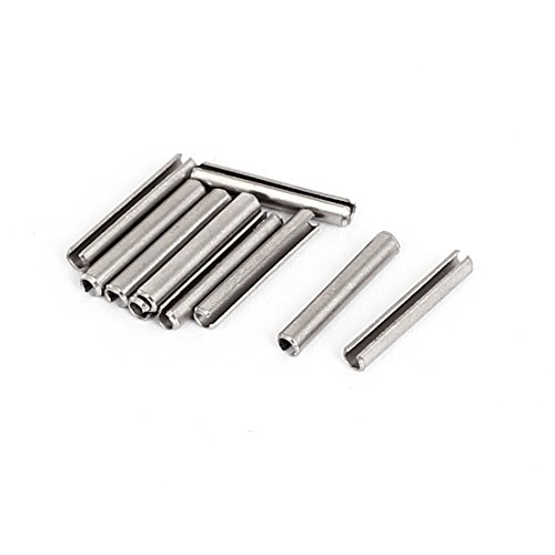 Aexit M2x14mm 304 Clamps Stainless Steel Split Spring Roll Dowel Pins Strap Clamps Fasteners 10Pcs