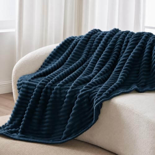 Image of Rangrika.in Ultra Soft Bed Blanket, Premium Flannel Fleece Plush Throw, Ribbed Texture Mink Touch, Lightweight Warm Cozy AC & Mild Winter Use, Machine Washable (Green, Double)