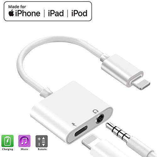for iPhone Adapter 3.5 mm Jack Headphone and Splitter Charger Adapter for iPhone