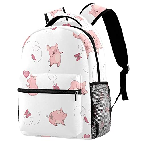 Sac à dos voyage enfant bleu motif cochon cuisinier cadeau original anniversaire fille garçon
