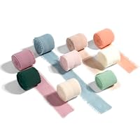 Chiffonband,Schleifenband 9 Farbe 2,5 cm x 28 m, Geschenkband Chiffonband Fransenstoffband, Bänder-Set für Hochzeitseinladung, Brautstrauß, Dekoration, Geschenkverpackung, Schleifenherstellung