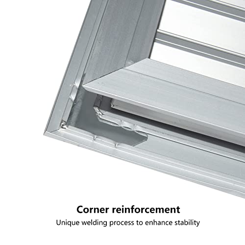 Bimiti 20 X 12 Inch Door Vent Two Sided Ventilation Cover Door Air Vent Aluminum Exterior Vent Two Sided Door Louver Vent Door Grille Vent Overflow Ventilation Grill Wall Vent For Bathroom Side Wall #TOP5