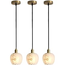 French Exquisite Pendant Lighting,White Cloudstone Hanging Lights,Flower Shaped Lampshade Ceiling Lamp,E14 Base Mini Small Chandelier,Living Room,Bed Room,Kitchen Island