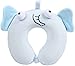 AOOPOO Cuscino da viaggio con simpatico animale in memory foam di U con supporto per collo ergonomico e morbido , cuscino per il collo per il viaggio e il cane a dormire (Elefante)