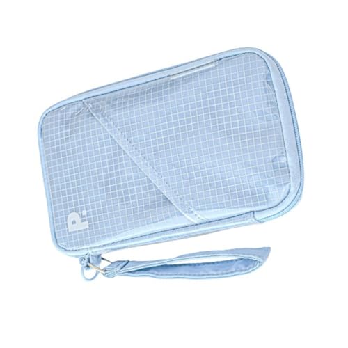 Large Multifunctional Pen Storage Bag PVC Nylon Compartments for Daily School Use Travel Case"
