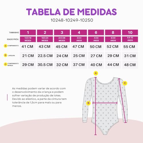 Roupa De Banho Praia Natação Maiô Forrado Infantil Menina (BR, Numérico, 6, Padrão, Estrelas Neon)