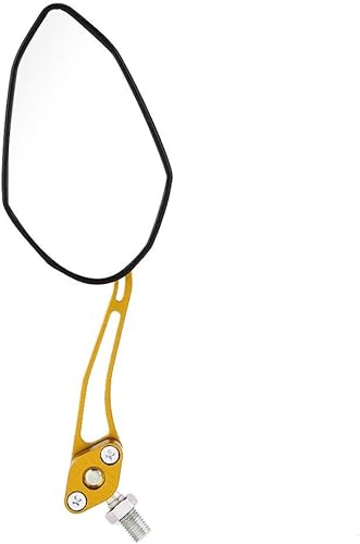 Miniatura 7 de Espejo retrovisor para scooter, par de espejos retrovisores universales de aleación de aluminio de 0.315 in y 0.394 in (amarillo)