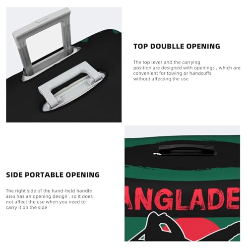 Travel Luggage Cover Bangladesh Baseball Player Bangladeshi Flag Fashion Washable Baggage Suitcase Protector Fit For Luggage Medium4