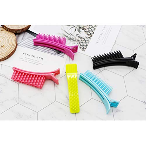 Minkissy 2Pcs Seccionamento Grampos de Cabelo para O Estilo Salão De Corte De Morrer Jacaré Clips Co