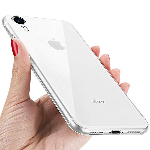 ORLEGOL Cover iPhone XR, Crystal Clear Caso iPhone XR Custodia Silicone Case Ultra Sottile Anti-Graffio Cover TPU Bumper Protettiva Case per Apple iPhone XR Case Cover - Trasparente