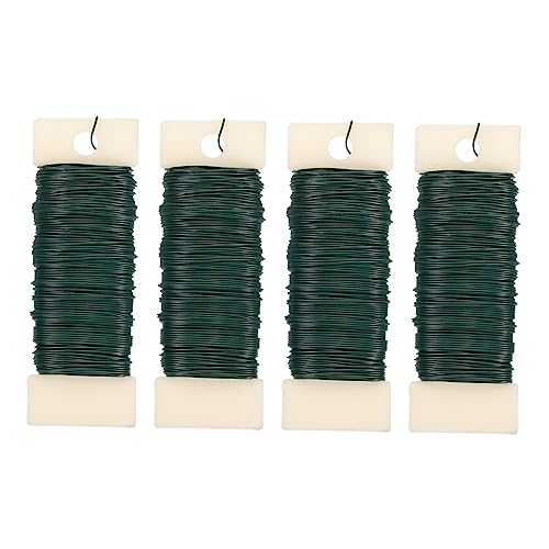 Homoyoyo 4 Rolls Garland Wire Flexible Floral Paper Wrapped Wire for Flower Arrangement 35m/roll Lightweight Easy to Use