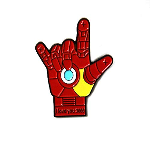 Cupid Iron Man Fist Enamel Zinc Alloy Action Figure Collectible Backpack Badge Pin
