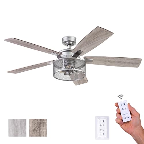 Honeywell Ceiling Fans Carnegie, 52 Inch Industrial Style Indoor LED