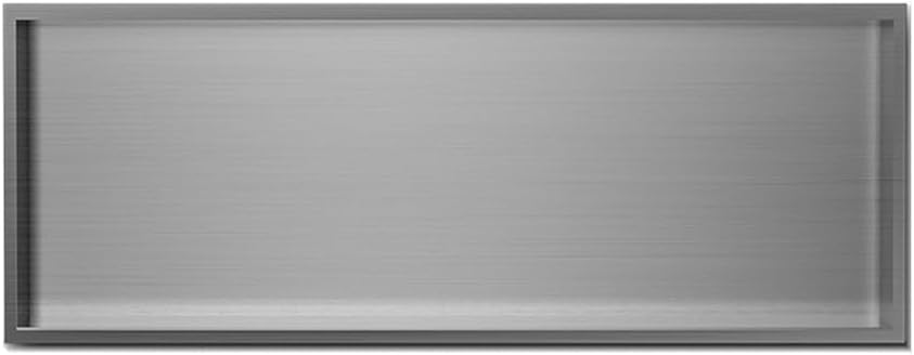 Waterproof Niche wall-Mounted Bathroom Shelf, recessed Niche Storage Rack,Stainless Steel Shower Niche - Watertight Single-Layer Shelf Insert for Bathroom - 120x28x12.5cm Gray Shower Storage