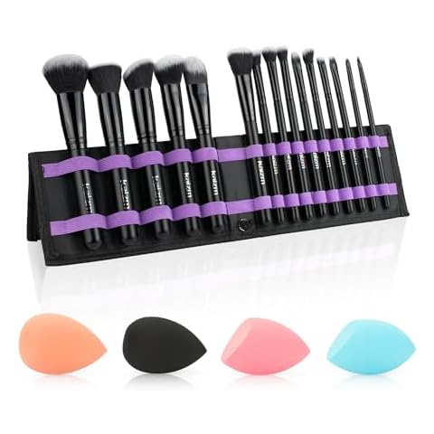Daxstar 15PCS Makeup Brushes Set with Case Cover