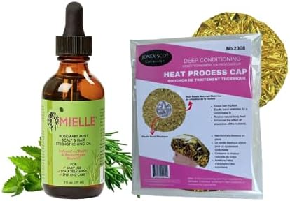 Bundle – 2 items: Mielle Rosemary Mint Hair Oil with JONEX SCO Heat Cap for Hair Deep Conditioning