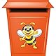 Kleberio Auto Aufkleber lustige Biene selbstklebend Deko Honig Biene Aufkleber coole Sticker wasserfest Mülltonne Wohnmobil Kofferaufkleber Schultüte Wohnwagen Auto Sticker Kita wetterfest 10 x 10 cm