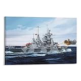  silve 1941 Deutscher Marine Kreuzer Admiral Hipper Schlachtschiff Dekorative Malerei Leinwand Wandkunst Bild