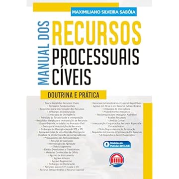 Capa do livro Manual dos Recursos Processuais Cíveis