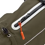 HUNTER Hundemantel NORDBY, Farbe: Oliv, wasserabweisend, warm gefüttert, reflektierend, ideal für Outdoor-Abenteuer, schützt vor Kälte & Nässe, maschinenwaschbar, Größe: 37,5