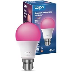 1 of Tapo L530BA B22 Smart Bulb, Alexa Light Bulb, WiFi Smart Light Bulb, Multicolour, Dimmable, 8.3W (60W), Schedule and Timer, Away Mode, Energy Saving, Preset for Convenience, Works with Alexa, Google
