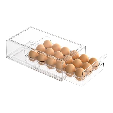 Ettori 18-Slot Clear Egg Container for Refrigerator Cover