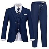 Laimi Duo Toddler Suit Boys Suits for Kids Easter Outfit Slim Fit Boys Dress Clothes Navy Blue Boys'