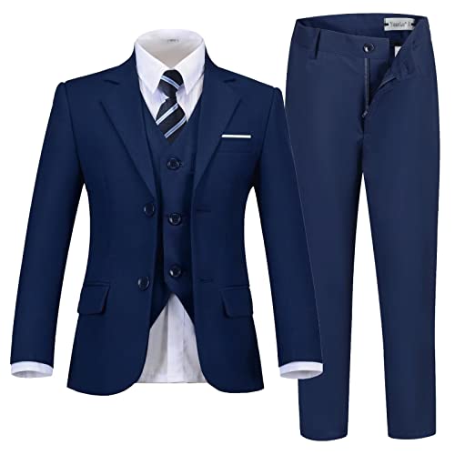 Laimi Duo Toddler Suit Boys Suits For Kids Easter Outfit Slim Fit Boys Dress Clothes Navy Blue Boys' Suits & Sport Coats Size 8 #TOP30