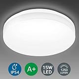 LE Bathroom LED Ceiling Light, 100W Equivalent, 15W 1250lm, Daylight White, Wate...