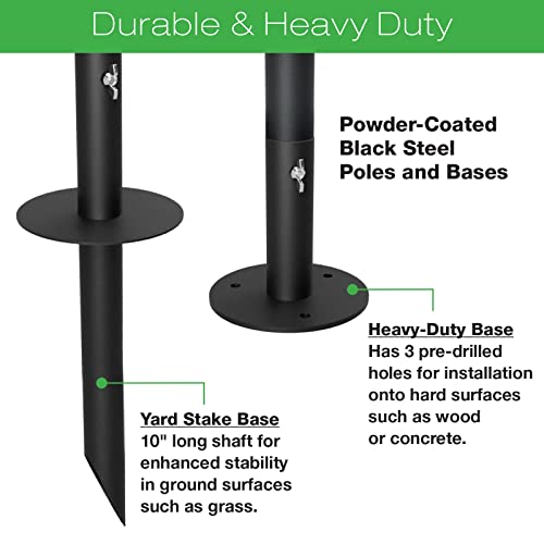 EXCELLO GLOBAL PRODUCTS Bistro String Light Poles - 2 Pack - Extends to 10 Feet - Universal Mounting Options Included by EXCELLO GLOBAL PRODUCTS - Image 5