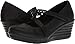 Skechers Modern Comfort Women's Women's Rumbler Wave-Filigree-Laser-Cut Strap Mary Jane Wedge Pump, Black, 8 M US