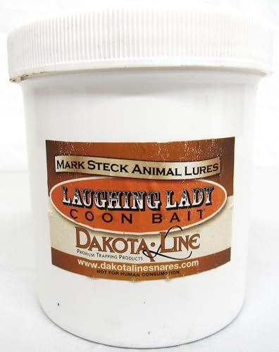 Laughing Lady Coon Bait Mark Steck DakotaLine Large 16oz Pint Jar