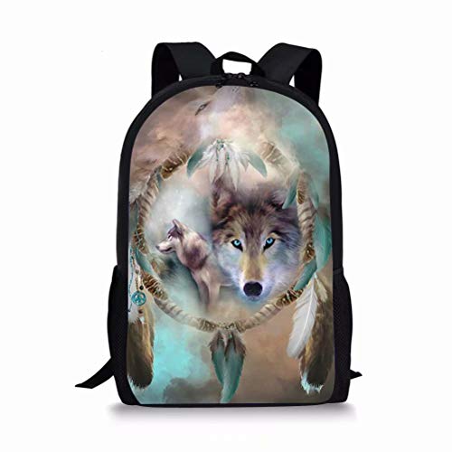 Sac d'école pour les enfants chaqlin bretelles ergonomiques et dos rembourré loup