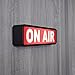 ON AIR Light Sign Recording Sign Studio Warning Signfor (Studio/Home Studio/Company/Desk or Wall Decor). Simple and Easy ON/Off Switch Button.Up Lighted Broadcast Warning Sign Finished (Black)